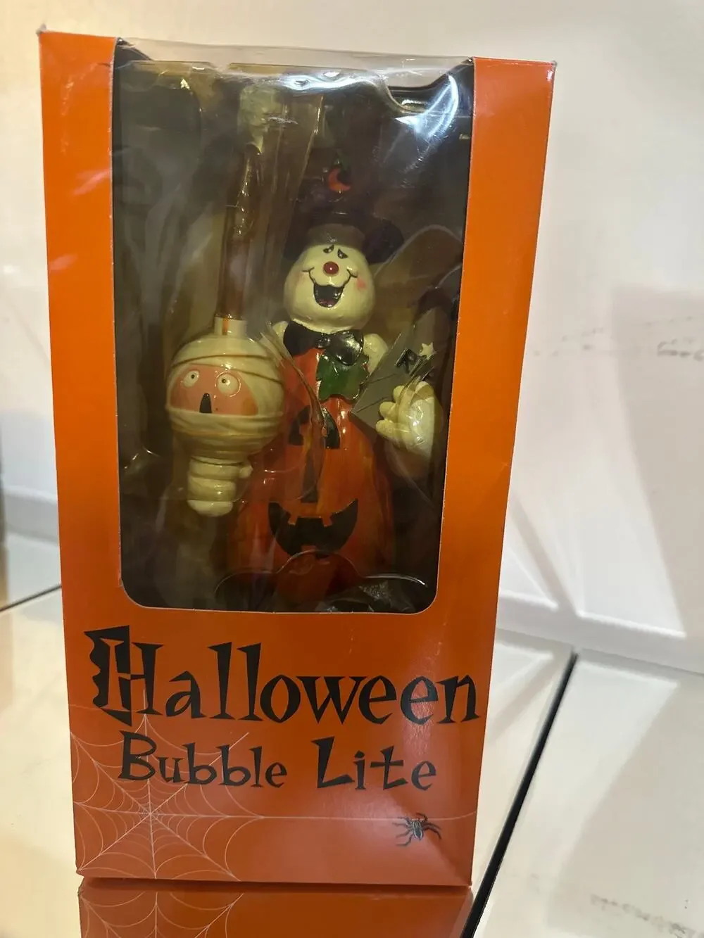 Vintage Holloween Bubble Lite, pumpkin Ghost Brand New in Box , yested and works